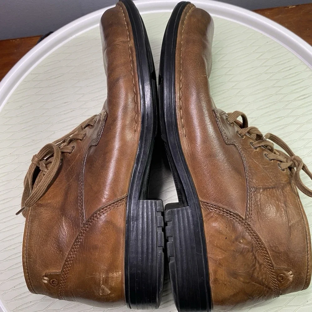 Rockport‎ Brown Leather Lace Up Ankle Boots Mens 9.5 M. Used